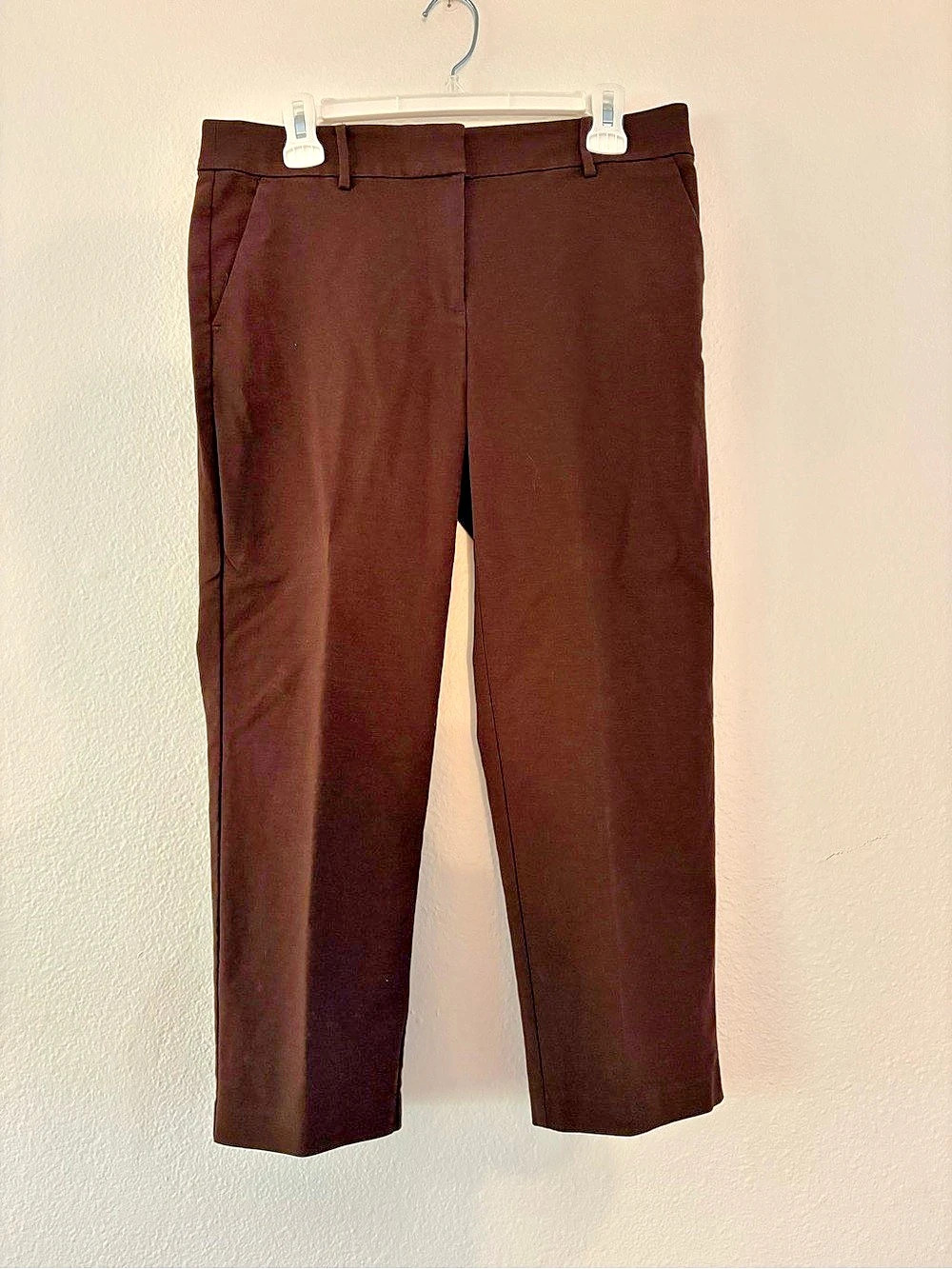 LOFT The Riviera Slim Pant Straight Leg Brown - 8P